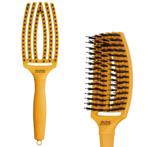Olivia Garden Fingerbrush Bloom Sunflower - Szczotka do rozczesywania i masażu z włosiem dzika Olivia Garden Fingerbrush Bloom Sunflower - Szczotka do rozczesywania i masażu z włosiem dzika