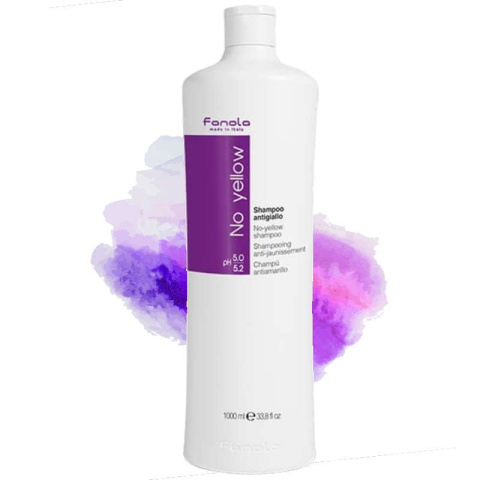Fanola No Yellow, szampon chłodzący odcień, niwelujący blond 1000ml Fanola No Yellow, szampon chłodzący odcień, niwelujący blond 1000ml