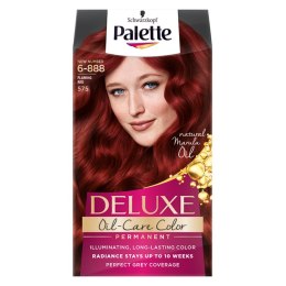 Deluxe Oil-Care Color farba do włosów trwale koloryzująca z mikroolejkami 575 (6-888) Intensywna Czerwień Palette