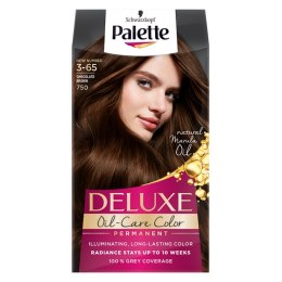 Deluxe Oil-Care Color farba do włosów trwale koloryzująca z mikroolejkami 750 (3-65) Czekoladowy Brąz Palette