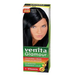 Glamour farba do włosów 2/0 Czerń Venita