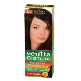 Glamour farba do włosów 3/0 Ciemny Brąz Venita