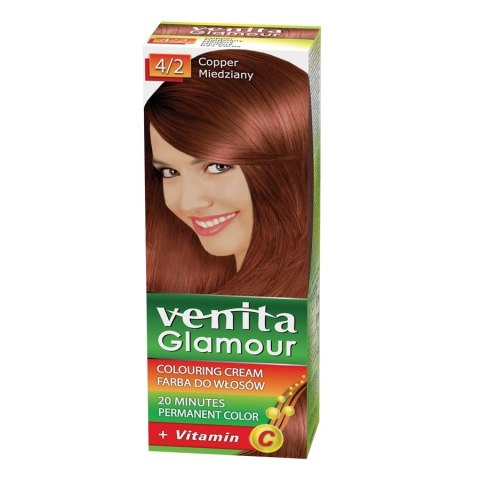Glamour farba do włosów 4/2 Miedziany Venita Glamour farba do włosów 4/2 Miedziany Venita
