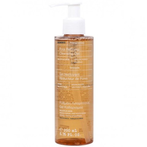 Korres Pomegranate Pore Refining Cleansing Gel żel do mycia twarzy z ekstraktem z granatu 200ml Korres Pomegranate Pore Refining Cleansing Gel żel do mycia twarzy z ekstraktem z granatu 200ml