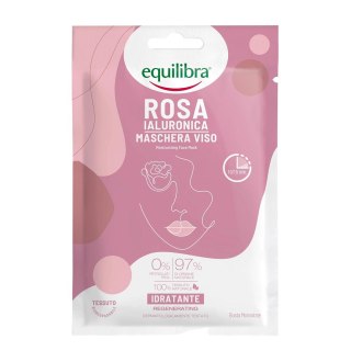 Equilibra Rosa Moisturizing Face Mask różana nawilżająca maska na twarz z kwasem hialuronowym