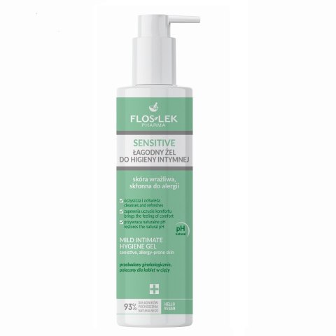 Sensitive łagodny żel do higieny intymnej do skóry wrażliwej 225ml Floslek Sensitive łagodny żel do higieny intymnej do skóry wrażliwej 225ml Floslek