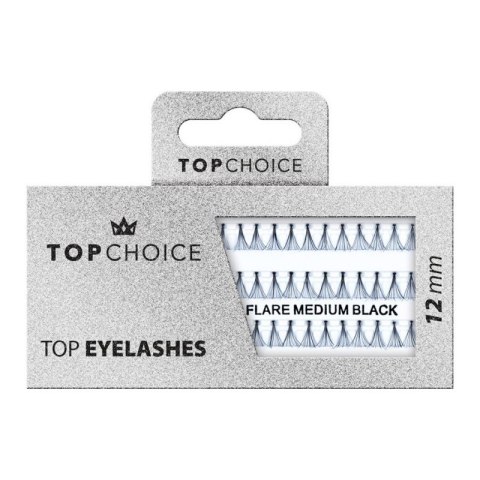 TOP CHOICE Top Eyelashes kępki rzęs Flare Medium Black 12mm 37931 TOP CHOICE Top Eyelashes kępki rzęs Flare Medium Black 12mm 37931