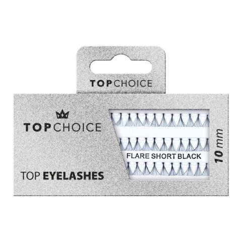 TOP CHOICE Top Eyelashes kępki rzęs Flare Short Black 10mm 37924 TOP CHOICE Top Eyelashes kępki rzęs Flare Short Black 10mm 37924