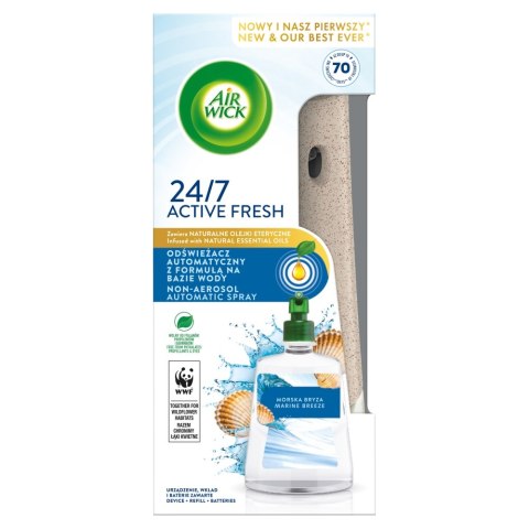 Air Wick Active Fresh odświeżacz automatyczny z formułą na bazie wody i wkład Morska Bryza 228ml