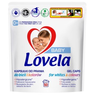 Lovela Baby hipoalergiczne kapsułki do prania do bieli i kolorów 60szt.