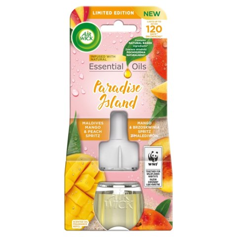 Air Wick Essential Oils wkład do elektrycznego odświeżacza Mango i Brzoskwinia Spritz z Malediwów 19ml