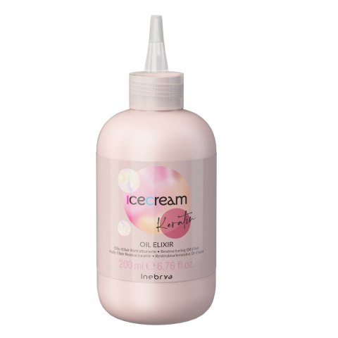 Inebrya Ice Cream Keratin restrukturyzujący olejek-eliksir do włosów na bazie keratyny 200ml