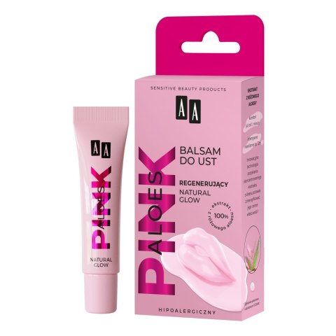 Aloes Pink regenerujący balsam do ust Natural Glow 10g AA