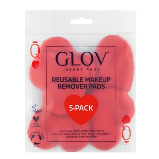 Glov Heart Pads wielorazowe płatki kosmetyczne 5szt.