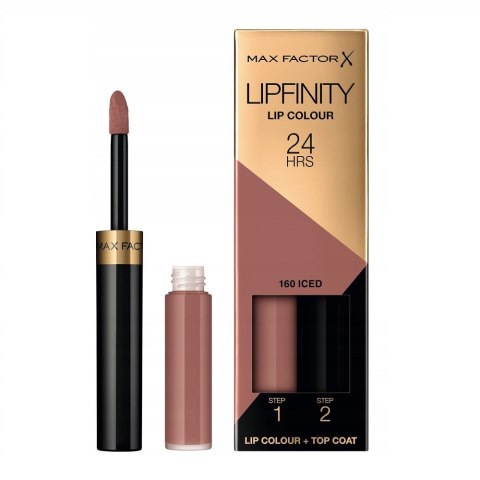 Lipfinity Lip Colour dwufazowa pomadka w płynie o długotrwałym efekcie 160 Iced Max Factor