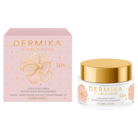 Dermika Luxury Placenta 50+ luksusowy krem liftingująco-wygładzający na dzień i noc 50ml Dermika Luxury Placenta 50+ luksusowy krem liftingująco-wygładzający na dzień i noc 50ml
