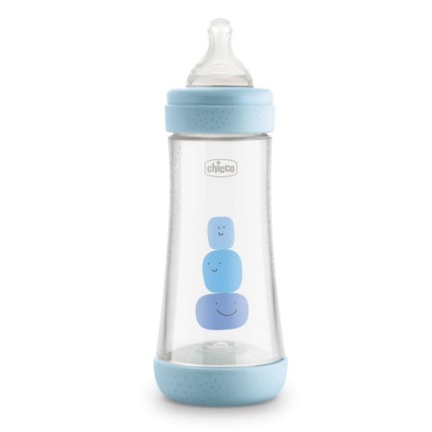 Chicco Perfect5 butelka antykolkowa ze smoczkiem silikonowym przepływ szybki 4m+ Boy 300ml Chicco Perfect5 butelka antykolkowa ze smoczkiem silikonowym przepływ szybki 4m+ Boy 300ml