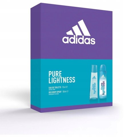 Adidas Pure Lightness zestaw woda toaletowa spray 75ml + dezodorant spray 150ml Adidas Pure Lightness zestaw woda toaletowa spray 75ml + dezodorant spray 150ml