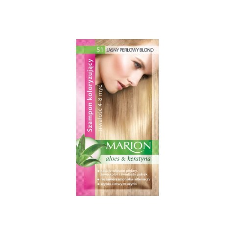 Szampon koloryzujący 4-8 myć 51 Jasny Perłowy Blond 40ml Marion