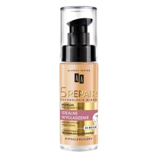 AA Technologia Wieku 5 Repair podkład pielęgnacyjny idealne wygładzanie 03 Beige 30ml