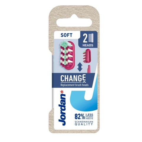 Jordan Change wymienne główki do szczoteczki do zębów Soft 2szt. Jordan Change wymienne główki do szczoteczki do zębów Soft 2szt.