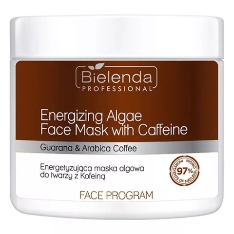 Bielenda Professional Energizing Algae Face Mask energetyzująca maska algowa do twarzy z kofeiną 160g Bielenda Professional Energizing Algae Face Mask energetyzująca maska algowa do twarzy z kofeiną 160g