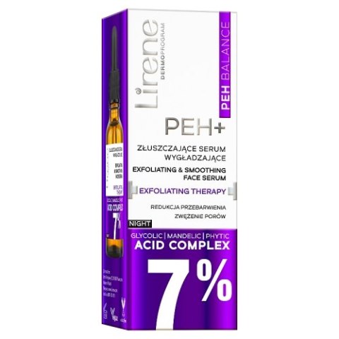 Lirene PEH Balance złuszczające serum wygładzające Exfoliating Therapy 30ml Lirene PEH Balance złuszczające serum wygładzające Exfoliating Therapy 30ml