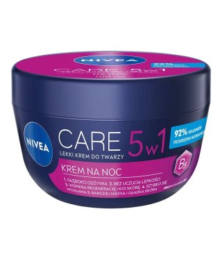 Nivea Care 5w1 lekki krem do twarzy na noc 100ml