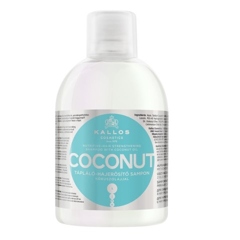 Kallos KJMN Coconut Nutritive-Hair Strengthening Shampoo odżywczo-wzmacniający szampon do włosów 1000ml Kallos KJMN Coconut Nutritive-Hair Strengthening Shampoo odżywczo-wzmacniający szampon do włosów 1000ml