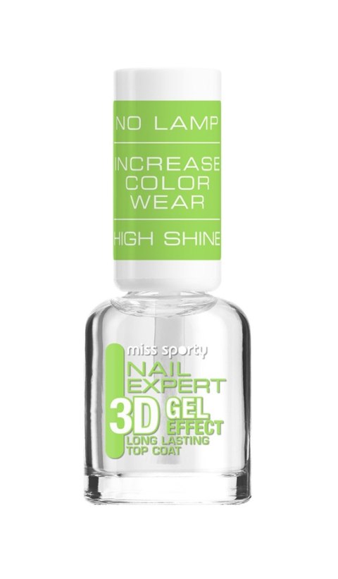 Miss Sporty Nail Expert 3D Gel Effect lakier utwardzający 8ml Miss Sporty Nail Expert 3D Gel Effect lakier utwardzający 8ml