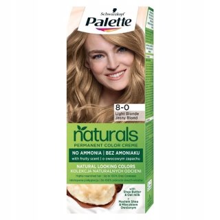 Palette Permanent Naturals Color Creme farba do włosów trwale koloryzująca 8-0 Jasny Blond