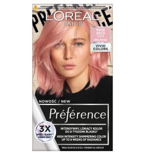 L'Oreal Paris Preference Vivid Colors trwała farba do włosów 9.213 Rose Gold