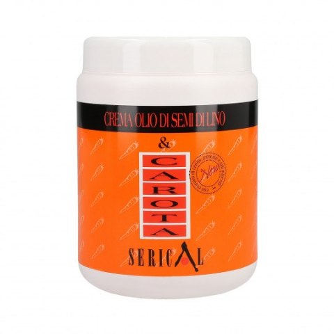 Kallos Serical Crema Olio Di Semi Di Lino Carota maska do włosów z wyciągiem z marchwi 1000ml Kallos Serical Crema Olio Di Semi Di Lino Carota maska do włosów z wyciągiem z marchwi 1000ml