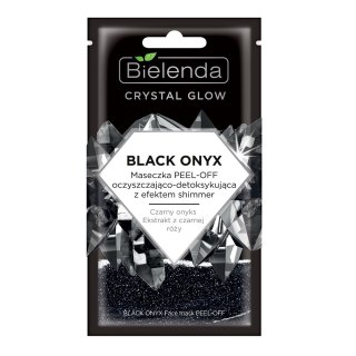 Bielenda Crystal Glow Black Onyx maseczka peel-off oczyszczająco-detoksykująca z efektem shimmer 8g