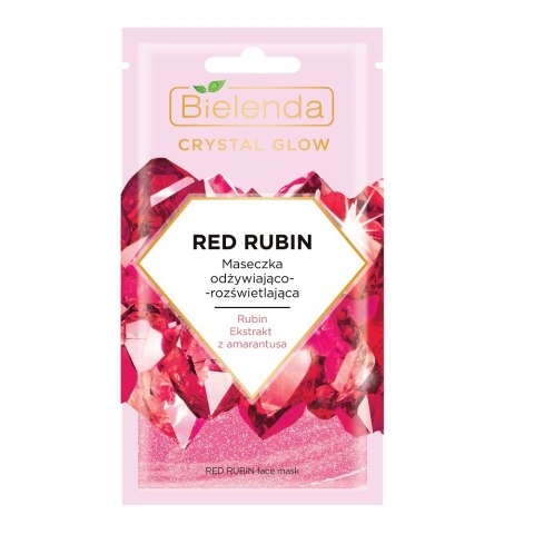 Bielenda Crystal Glow Red Rubin maseczka odżywiająco-rozświetlająca 8g Bielenda Crystal Glow Red Rubin maseczka odżywiająco-rozświetlająca 8g