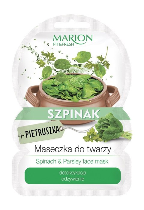 Marion Fit&Fresh Face Mask maseczka do twarzy detoksykacja i odżywienie Szpinak & Pietruszka 9g Marion Fit&Fresh Face Mask maseczka do twarzy detoksykacja i odżywienie Szpinak & Pietruszka 9g
