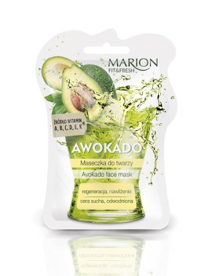 Marion Fit&Fresh Face Mask maseczka do twarzy regeneracja i nawilżenie Awokado 7.5ml