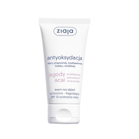 Ziaja Jagody Acai krem na dzień ochronno-łagodzący SPF10 50ml Ziaja Jagody Acai krem na dzień ochronno-łagodzący SPF10 50ml