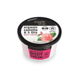 Japanese Camellia Body Cream odmładzający krem do ciała Camellia & 5 Oils 250ml Organic Shop