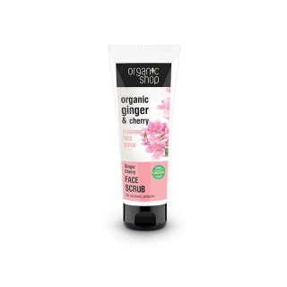 Organic Shop Organic Ginger & Cherry Cleansing Face Scrub oczyszczający scrub do twarzy 75ml