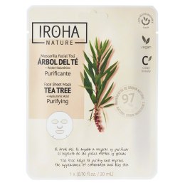 IROHA nature Purifying Face Sheet Mask Tea Tree + Hyaluronic Acid oczyszczająca maska w płachcie z drzewem herbacianym i kwasem hialuronowym 