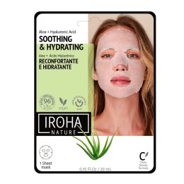 Soothing & Hydrating Tissue Face Mask nawilżająca maska w płachcie z aloesem i kwasem hialuronowym 20ml IROHA nature