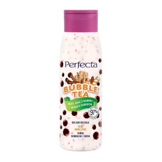 Perfecta Bubble Tea silnie nawilżający balsam do ciała Imbir + Kora Cynamonu + Herbata Kombucha 400ml