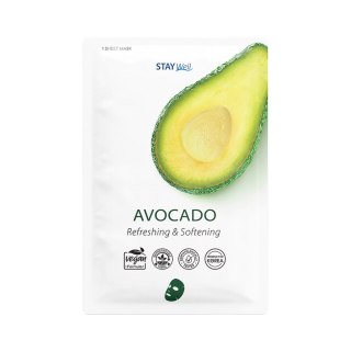 Stay Well Climate Neutral Face Mask odświeżająca i zmiękczająca maska na twarz w płachcie Avocado 23g