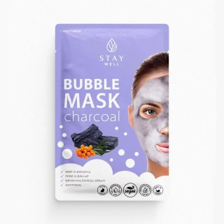 Stay Well Deep Cleansing Bubble Mask głęboko oczyszczająca maska bąbelkowa do twarzy Charcoal 20g