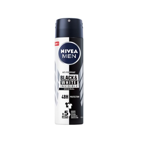 Nivea Men Black&White Invisible Original antyperspirant spray 150ml Nivea Men Black&White Invisible Original antyperspirant spray 150ml