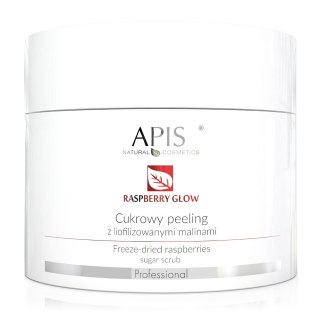 APIS Raspberry Glow cukrowy peeling z liofilizowanymi malinami 220g