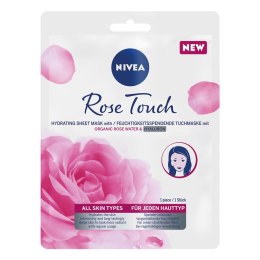 Rose Touch intensywnie nawilżająca maska z organiczną wodą różaną i kwasem hialuronowym Nivea