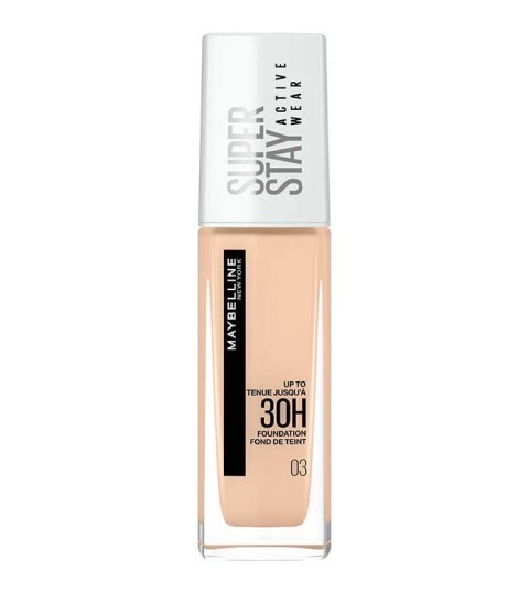 Maybelline Super Stay Active Wear 30H Foundation długotrwały podkład do twarzy 03 True Ivory 30ml Maybelline Super Stay Active Wear 30H Foundation długotrwały podkład do twarzy 03 True Ivory 30ml