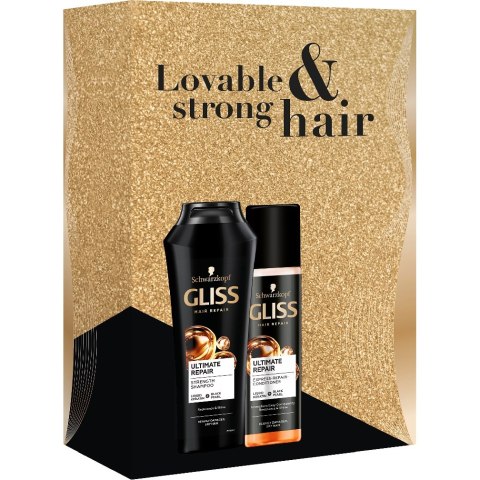 Gliss Ultimate Repair zestaw szampon do włosów 250ml + odżywka do włosów 200ml Gliss Ultimate Repair zestaw szampon do włosów 250ml + odżywka do włosów 200ml